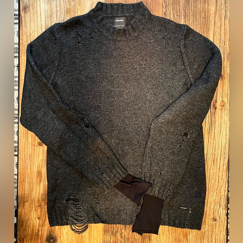 Men's Distressed Diesel Sweater